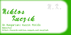 miklos kuczik business card